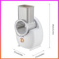 Electric Vegetable Slicer Household Gadgets 3-in-1 Multifunctional Potato Chopper Carrot Cheese Rechargeable Kitchen Accessories
