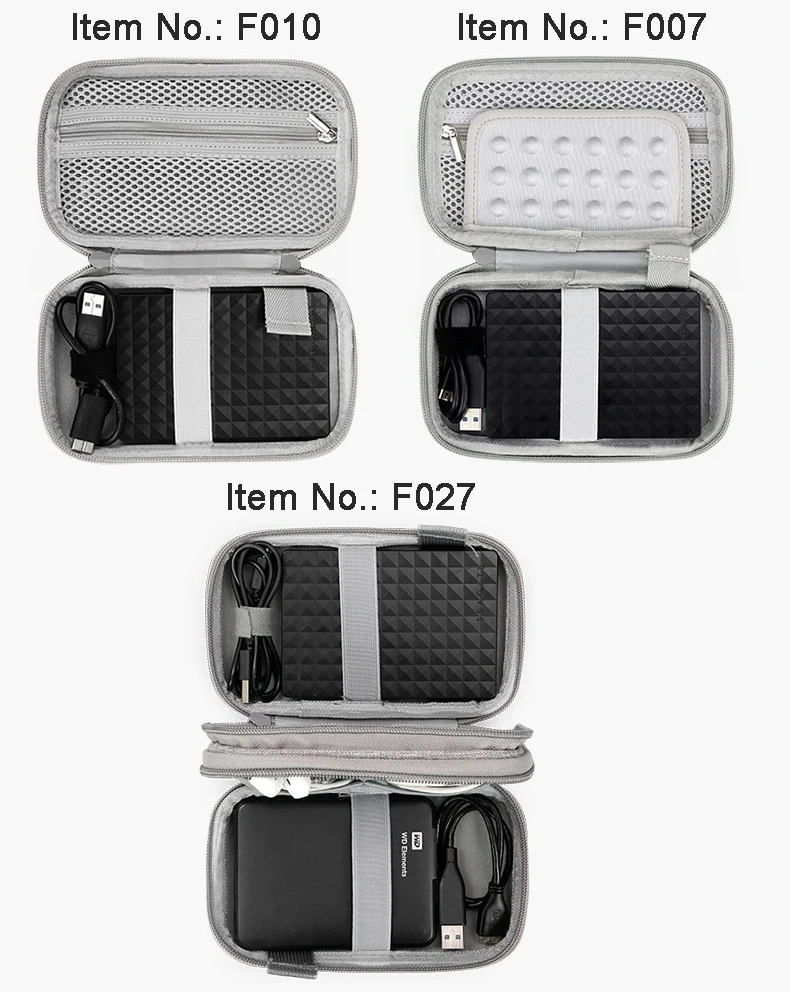 2.5 Inches Hard Disk Organizer Case Hard Disk Storage Bag Single Layer Double Layer Soft Hard Shell Case