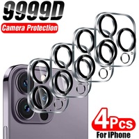 4Pcs Full Cover Protective Glass For iPhone 11 12 13 14 15 Pro Max Camera Protector For iPhone 13 14 Mini Ultra Not Affect Night