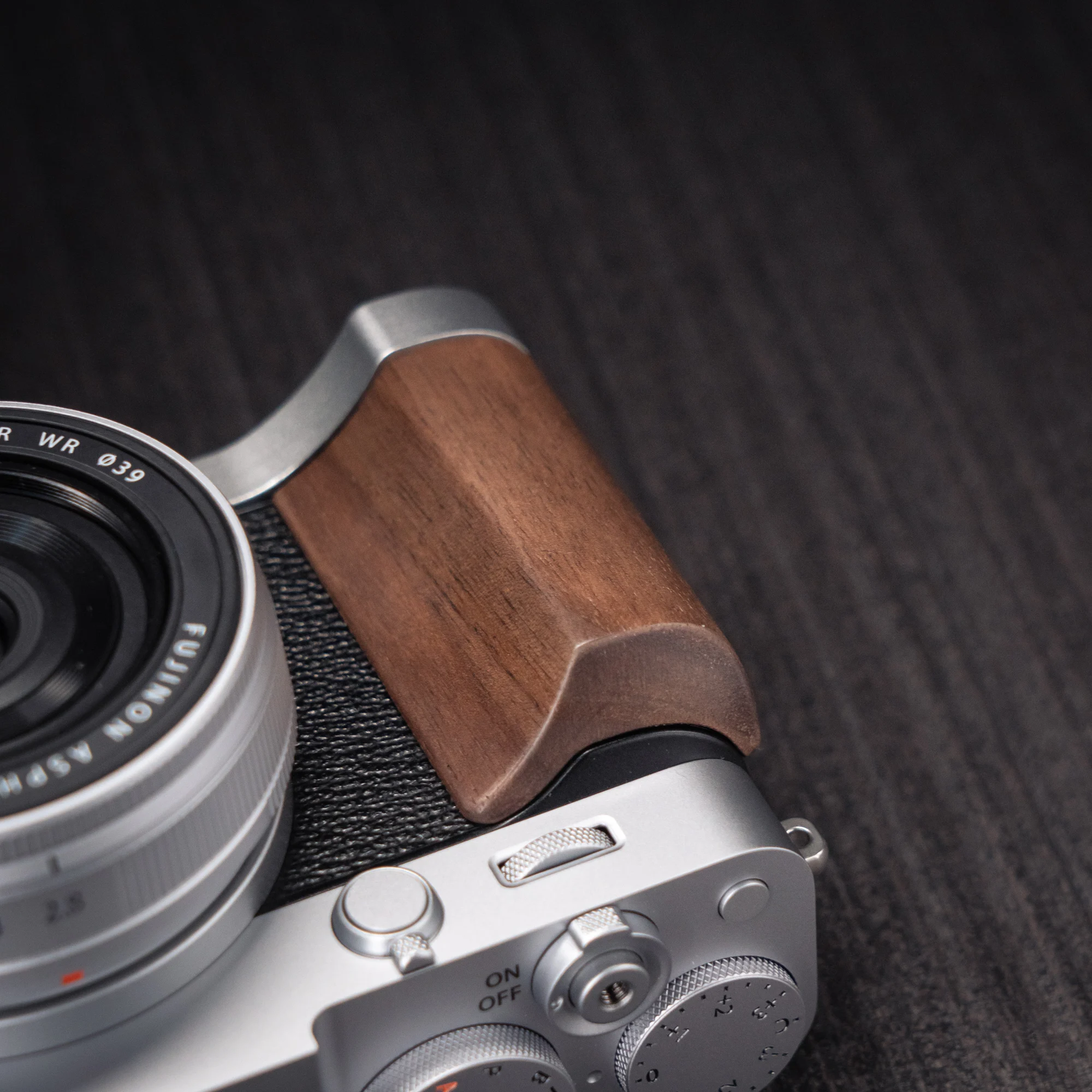 Handgefertigter Kamera-Handgriff aus Holz, L-Platte, Schnellverschluss-Halter für Fujifilm XE5 Fuji X-E5 – Detail 16