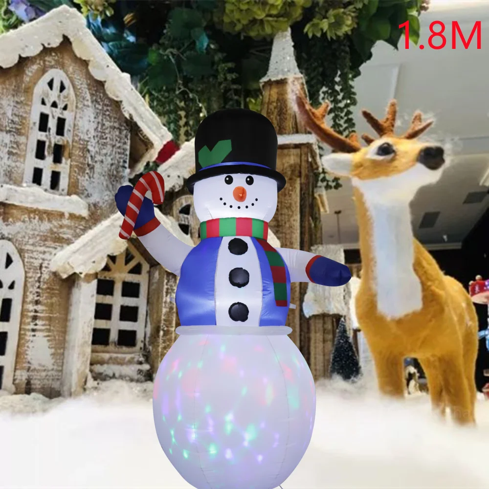 

Christmas Inflatable Overhead Penguin Snowman And Blue Vest Snowman With Rotating LED Decoration Holiday Party Decorate Props