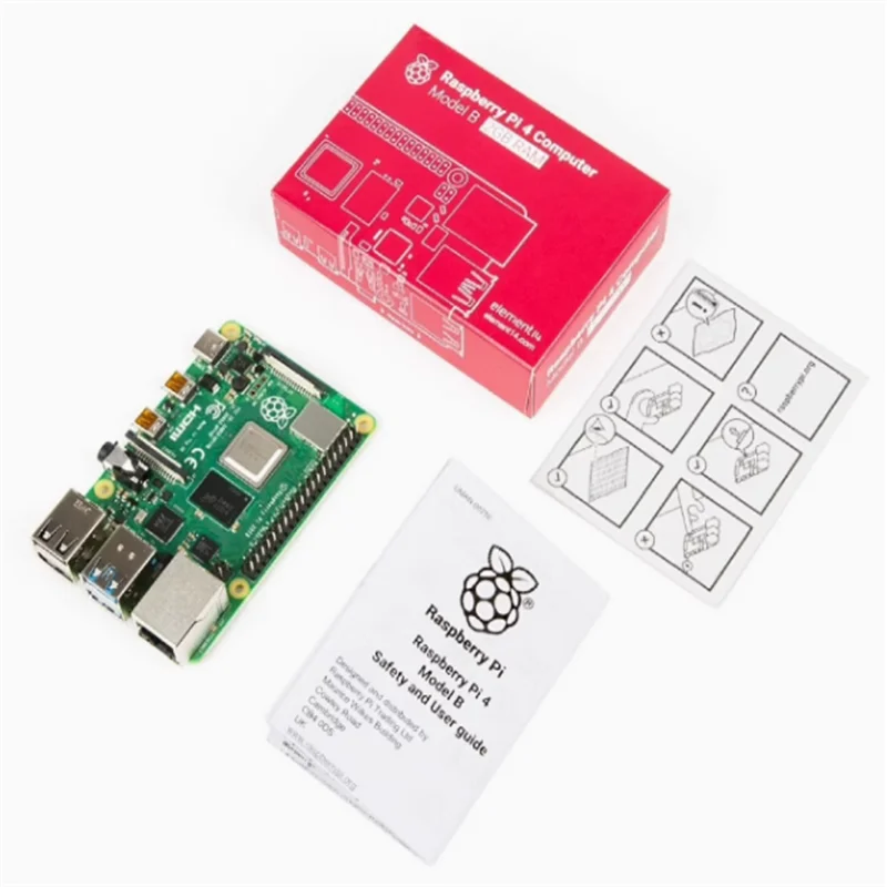 Raspberry Pi 4 Model B 1 GB 2 GB 4 GB 8 GB RAM Cortex-A72 ARM v8 64-bit SoC 1,5 GHz Gigabit Ethernet WiFi BLE 4K Video RPi 4B Pi4