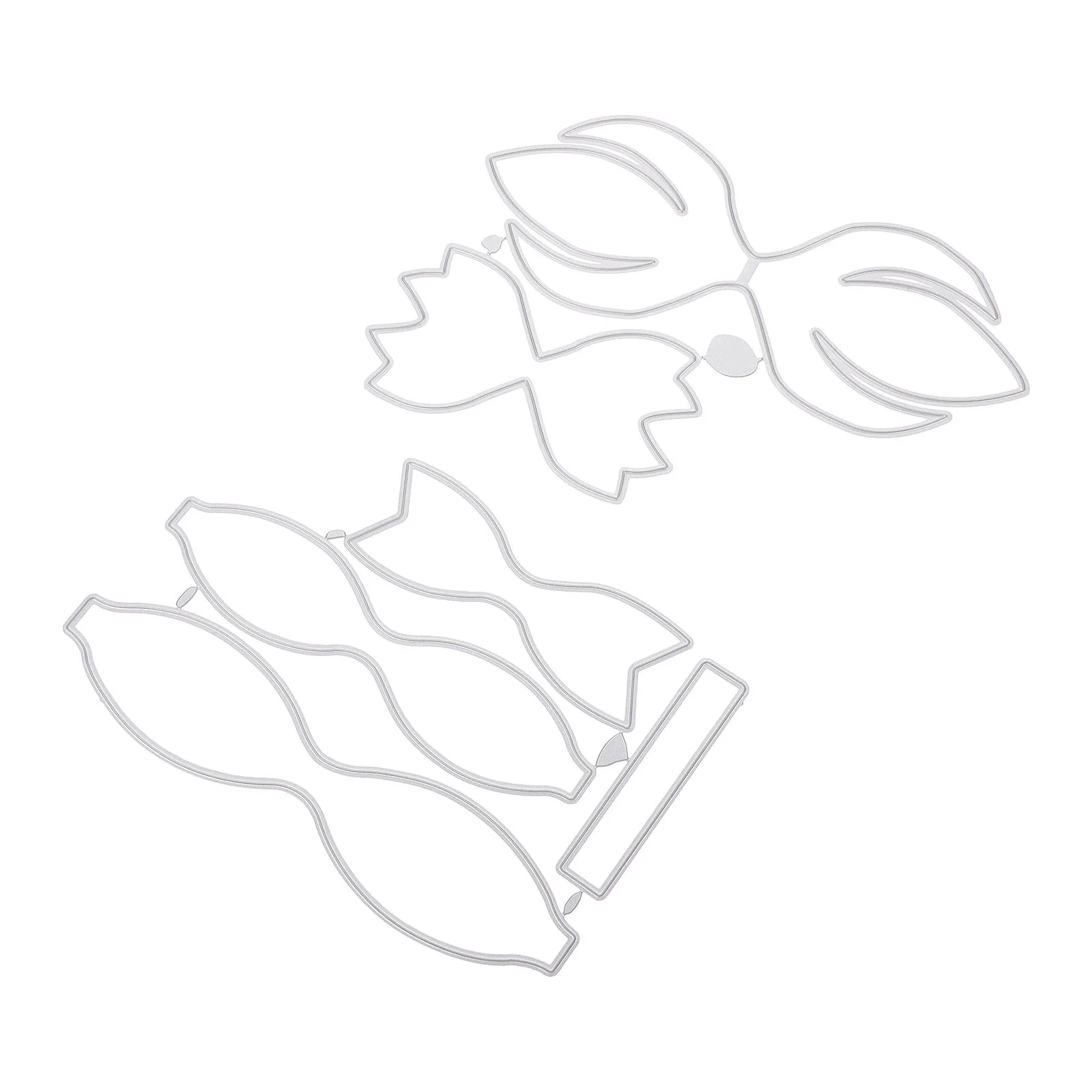 

2Sets Bowtie Cutting Dies Carbon Steel Mold DIY Lightweight Durable Embossing Scrapbook Cards Craft Stencil Template
