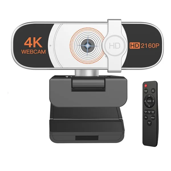 4K Webcam Discount Computer Camera and Remote Control Device 4K Auto Zoom Webcam with Remote Control,Privacy Cover and Microphon