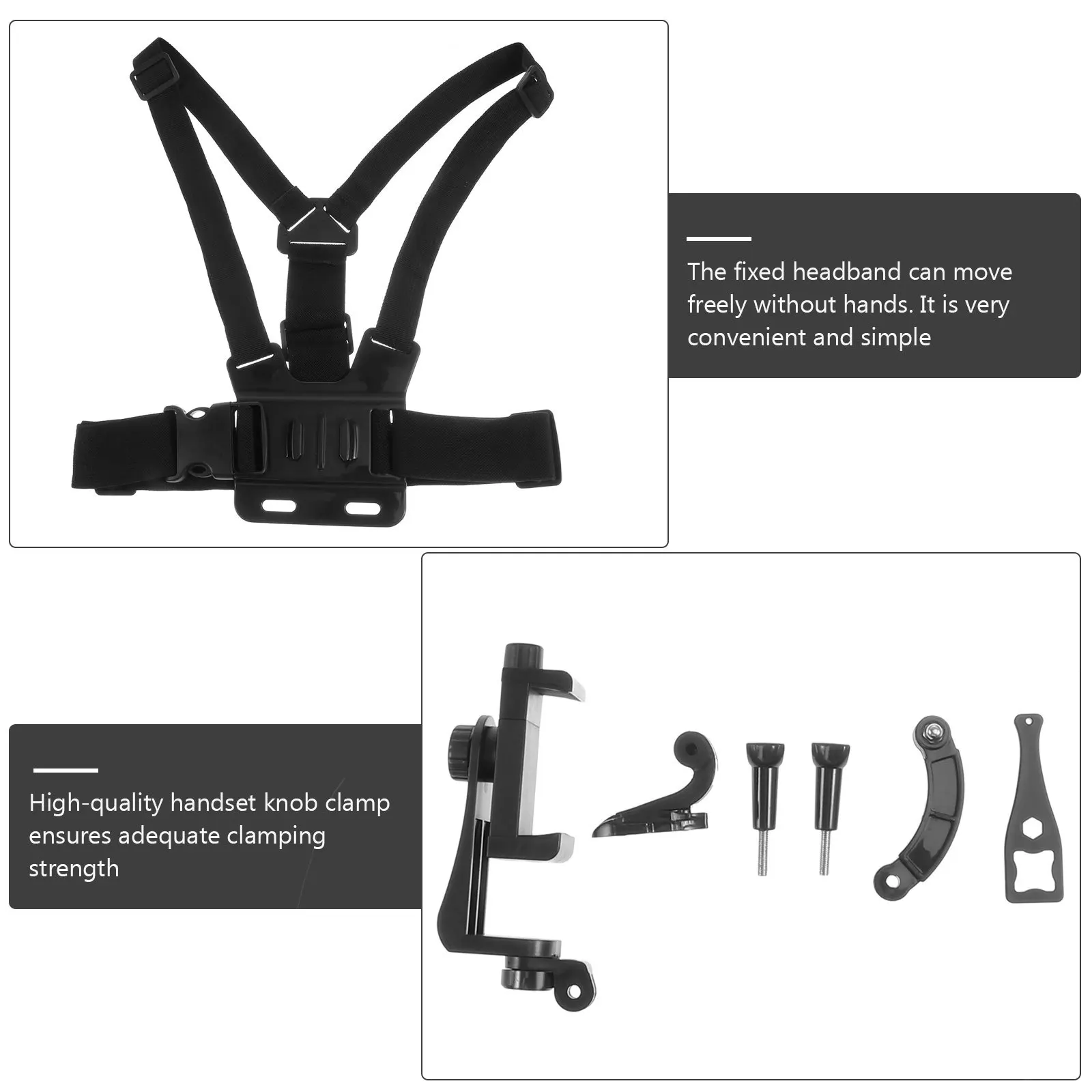 

1 Set Of Headwear Fixing Rack For Sports Camera Mobile Phone, Adjustable Hands-Free Support, Portable Cellphone Holder Bracket
