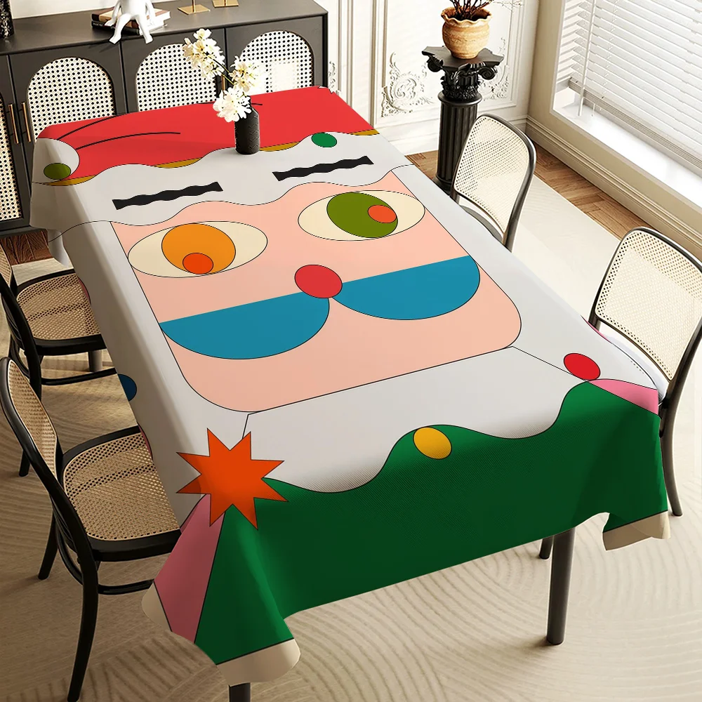

Colorful geometric painting art Waterproof and Oil-proof Tablecloth Bedside Table Dustproof Decorative Cloth Tablecloth