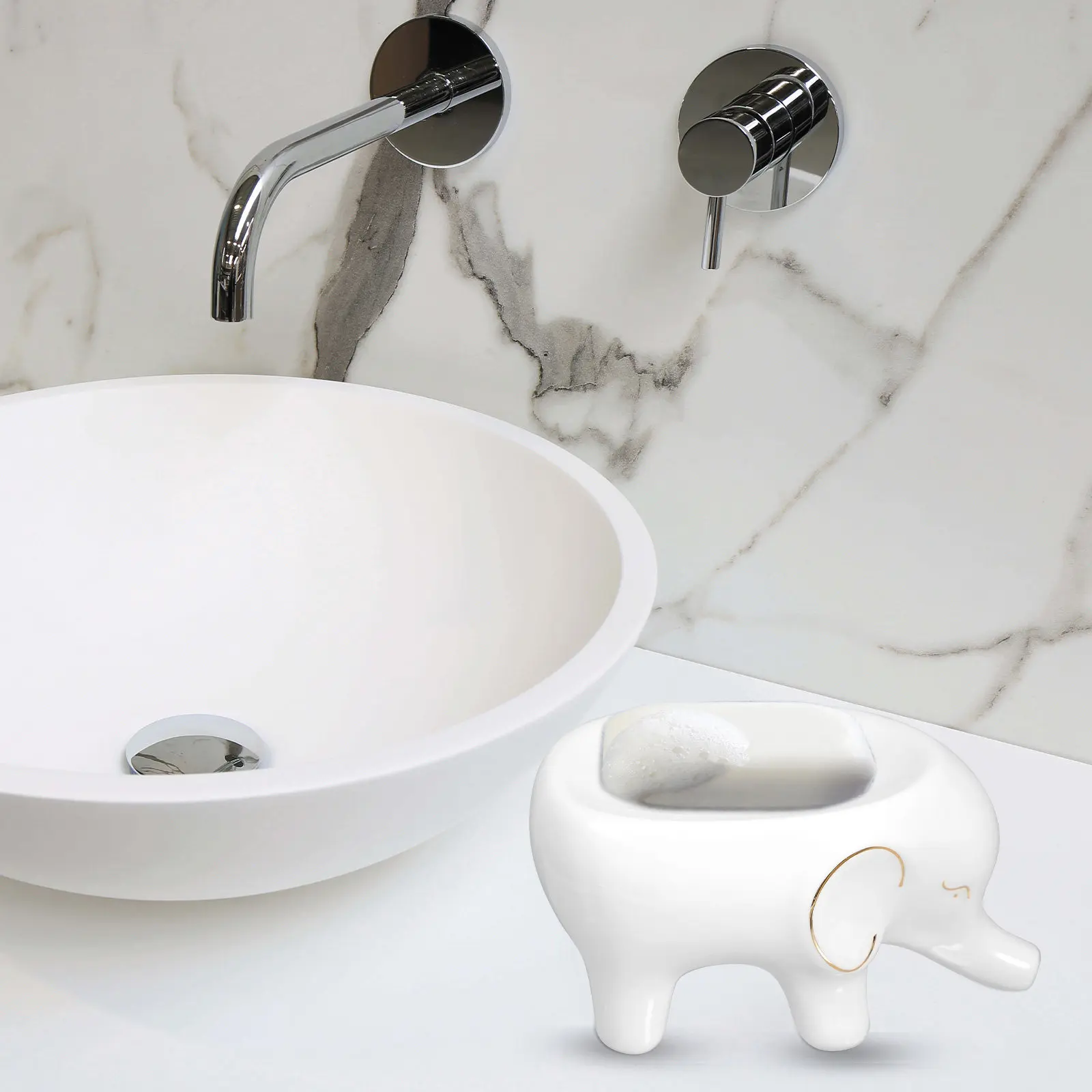 Soap Holder Tray Bathroom Dish Self Draining for Shower Ceramic Cute Small Stand