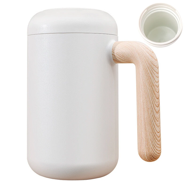 Thermo Mug Ceramic Liner with Handle Tea Infuser 420ML 14OZ Office Cup Coffee Tumbler Insulated Flask Water Bottle Termos Inner