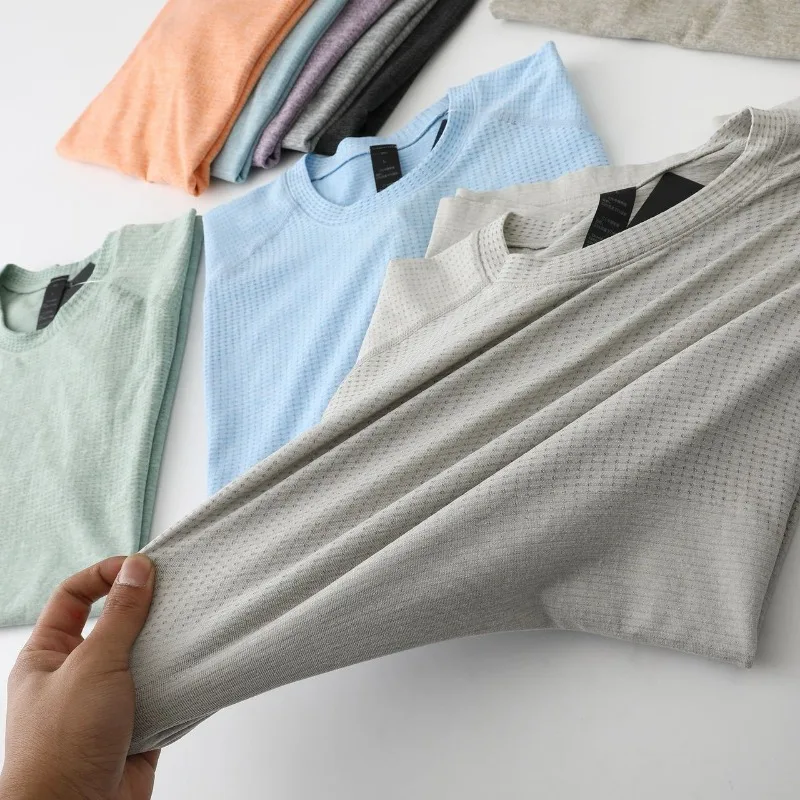 

Export To Japan Outdoor Fast Drying Round Neck T-shirt for Men's Summer Sweating Breathable Running Fitness Training Elastic Top