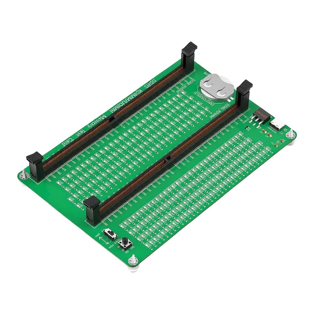 Advanced DDR5 For DIMM Tester with LED Indicators for Analyzing Memory Parameters Including CAS Latency and Timing Stability