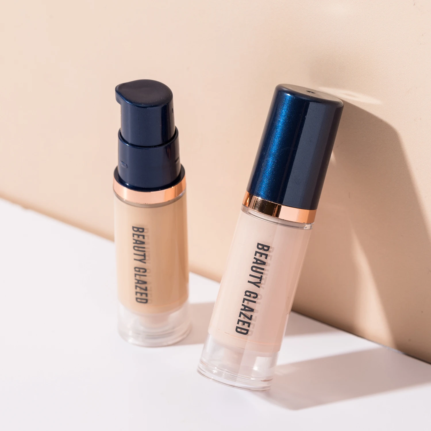 Beauty Glazed Corrector de base líquida de 6 colores: cobertura total, duradero, resistente al agua, efecto natural,