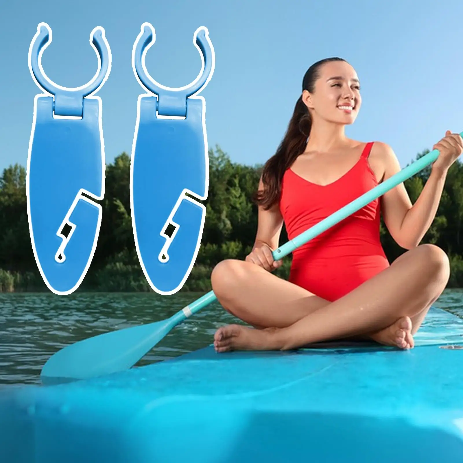 2 Stück Paddle-Board-Befestigungsclips, Fixierklemmen, sorgen für eine sichere Verbindung zum Paddle-Board für Paddleboard, Kajak, Angeln, Reisen
