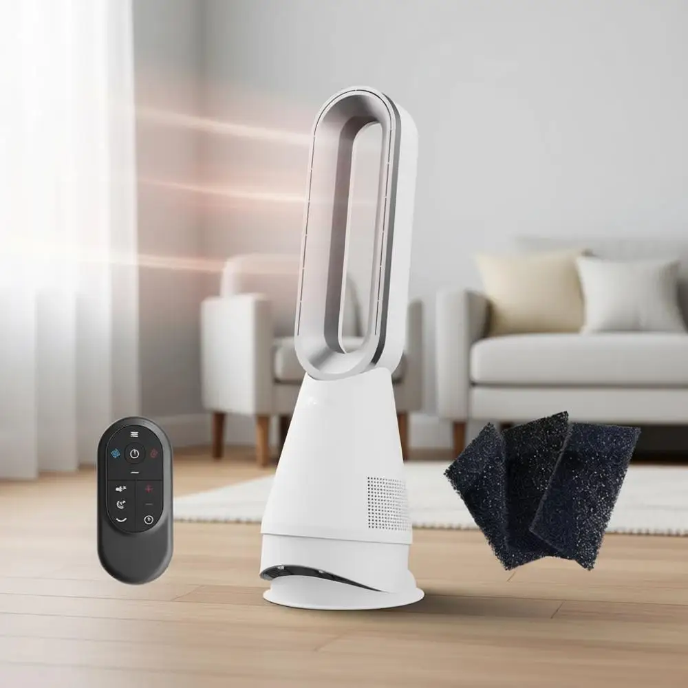 

BladelHeater an, 25inch Heating & Cooling & ilter Combo Tower an 80° Oscillating with Remote, 9H Timer, 8 Speeds, Portable Quiet