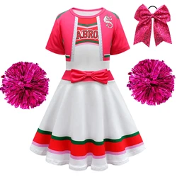 Fashion Zombies 2 Addison Cosplay Halloween Costumes for Girls Cheerleader Kids Princess Dress with Flower Ball Party Clothing