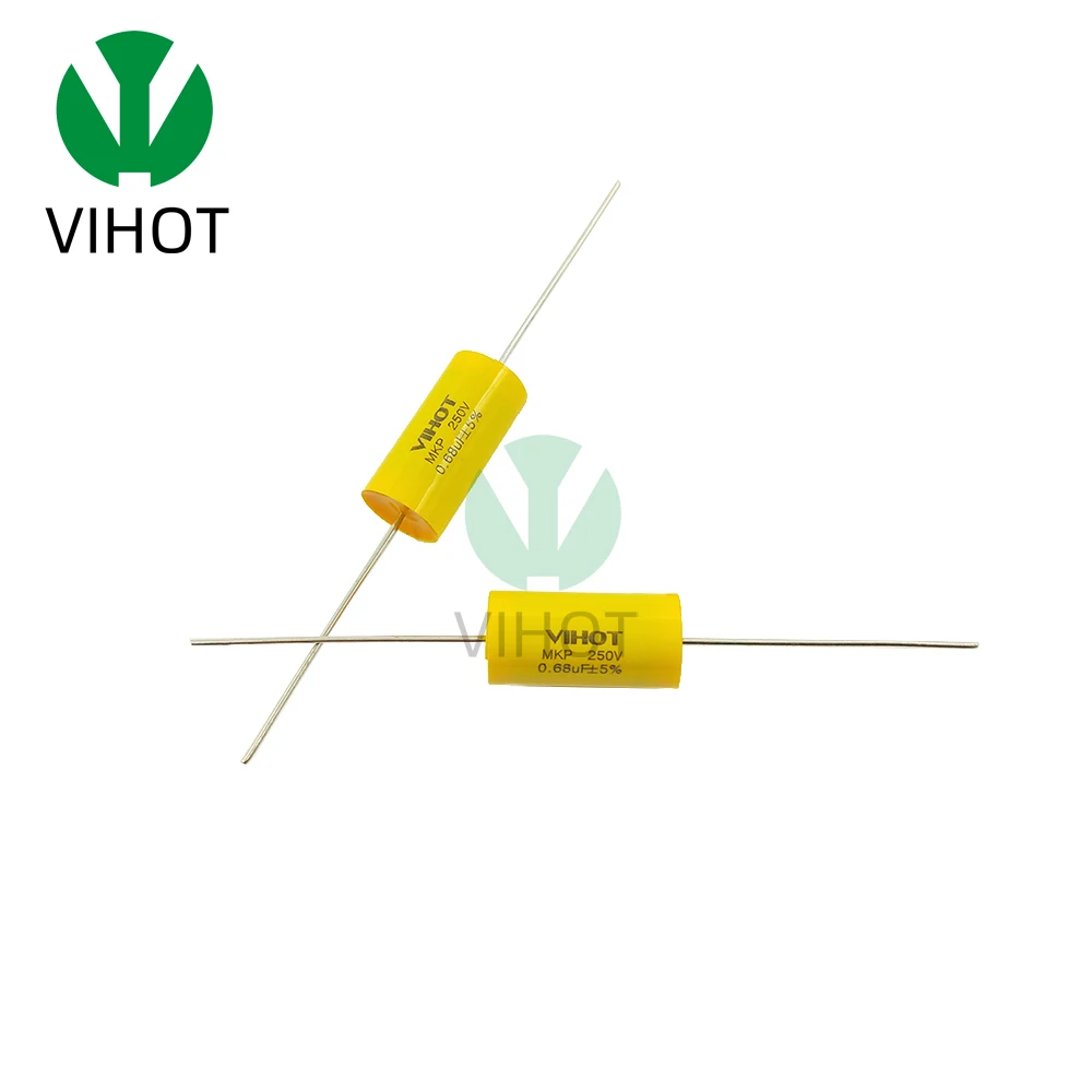 VIHOT 1PCS 250V DC Audiophiler Axial MKP Audio Grade Capacitor 0.68uF   For HIFI DIY Frequency Capacitance Guitar Amplifier