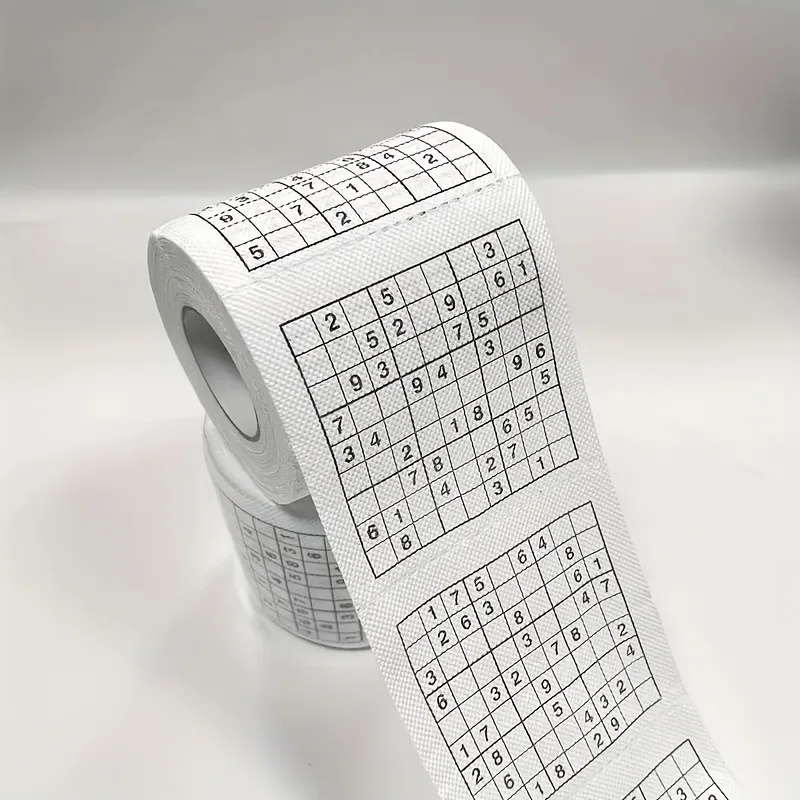 5 Rolls/1 Roll Fun Math Game-Themed Toilet Paper - 3-Ply, High-Quality Unbleached Pulp, For Home & Party Decor, Unique Gift Idea