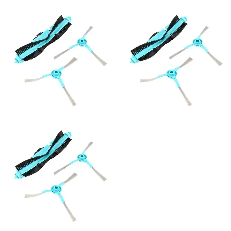 3 Set Robot Roller Main Side Brush For Cecotec Conga 4090 5090 Robotic Vacuum Cleaner Spare Parts Accessories Brushes
