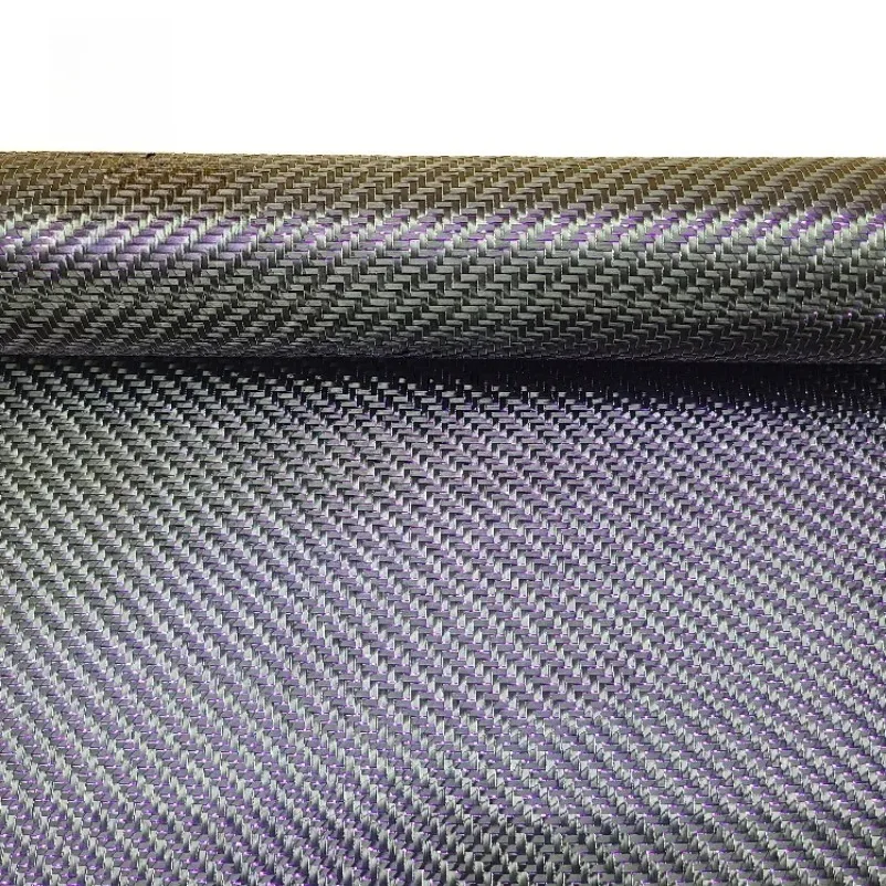 

Purple Silk + Silver Silk 3K Twill Carbon Fiber Fabric DIY Car Modification 50x100cm