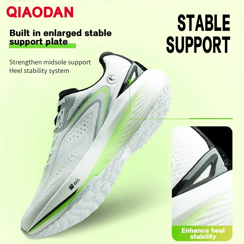 

QIAODAN 2025 мужские флагманские амортизирующие кроссовки Phantom, вязаный верх, амортизирующие спортивные кроссовки XM35240220