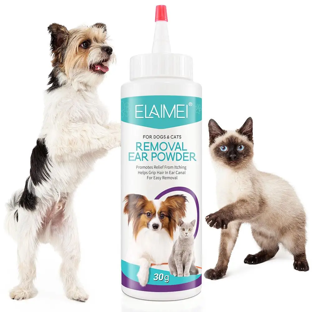 Dog Ear Powder Ear Cleaner For Dogs Hair Removal Infectioned Treatments Stop Ear Itching Pet Grooming Cleaning Suppl P5k2