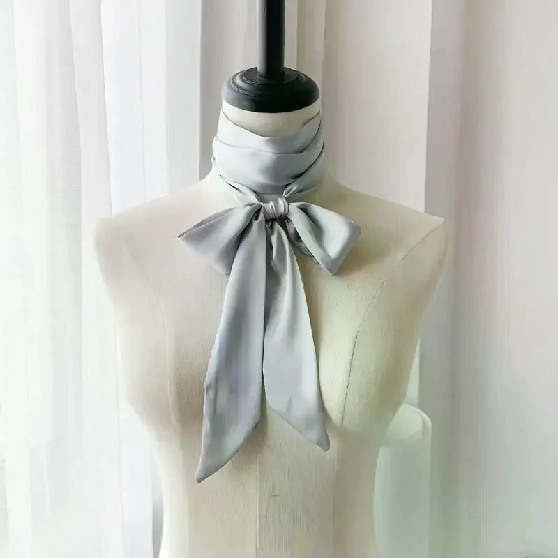 Women Narrow Long Scarf 190x4.5cm Polka Dot Tie Bag Ribbon Headband Choker Streamer Lady Accessories view 4