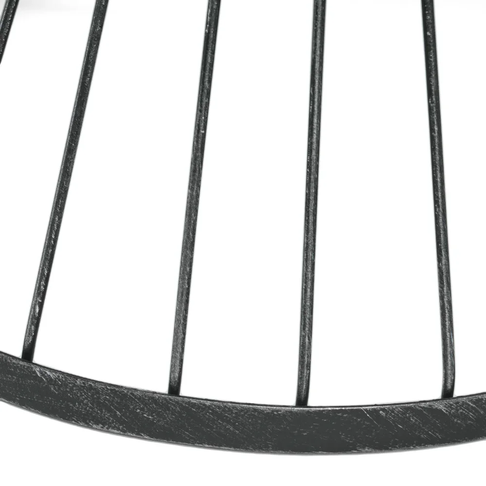 Mesa lateral externa de metal de 16 polegadas em preto fosco