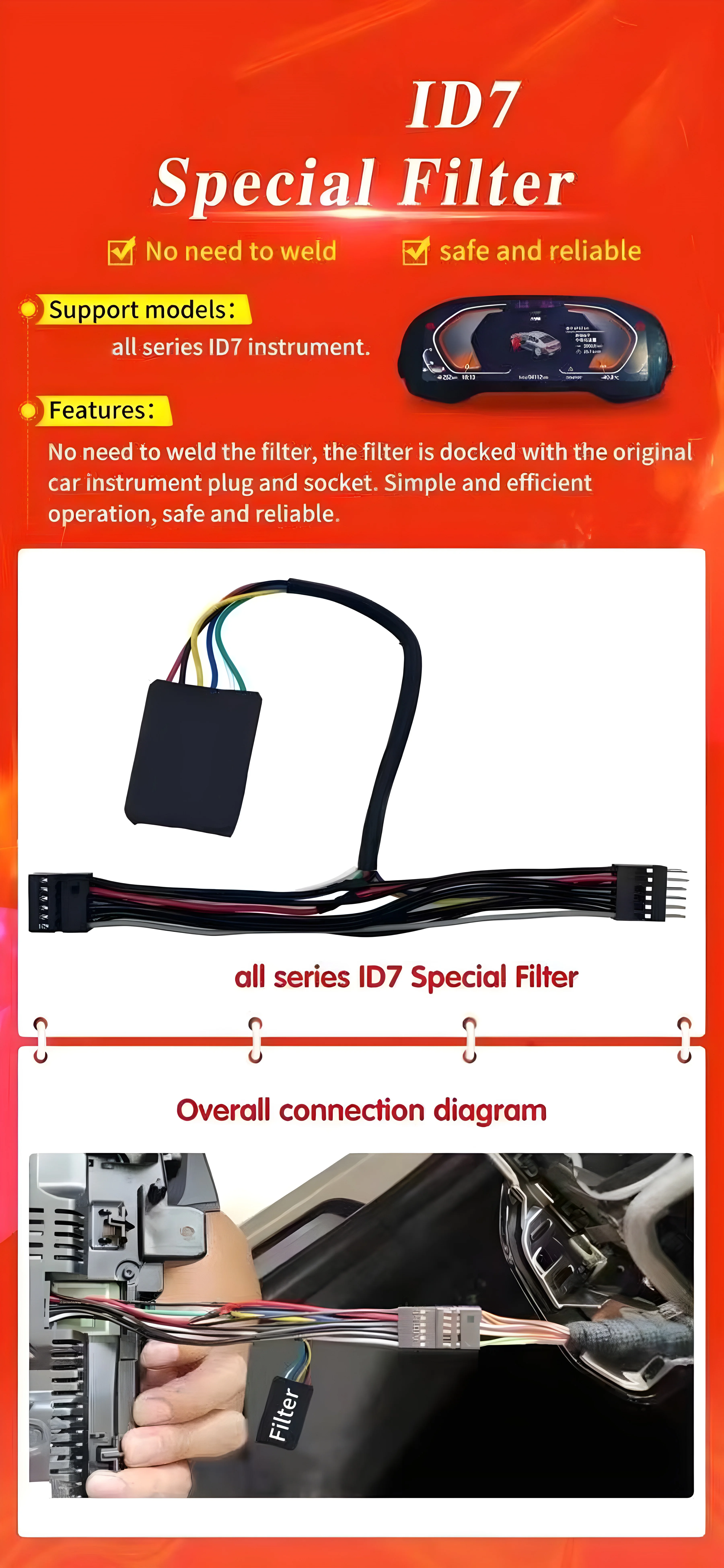 For BMW ID7 Full LCD CAN Special Filter Odo-meter Dash Instrument for G Series 2019 - 2023 Used on Cluster Calibration