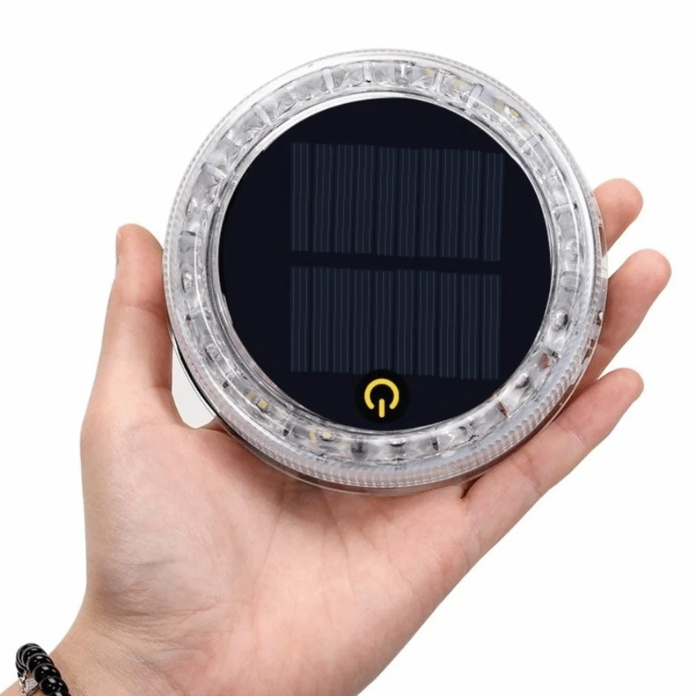 Adjustable Solar Warning Light Touch Sensor Multi-Mode LED Strobe Light No Wiring Shockproof Safety Flashing Light Night Safety view 4