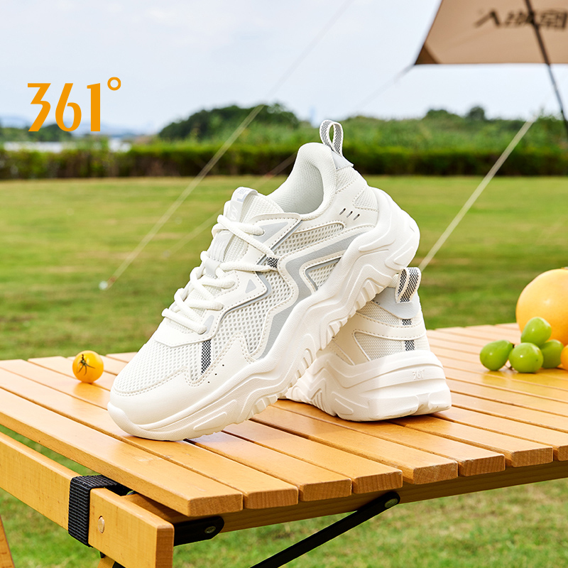  361 Degrees New Women's Sports Shoes Light Comfortable Mesh Breathable Leather Trendy Basic Casual Running Sneakers 682416764 