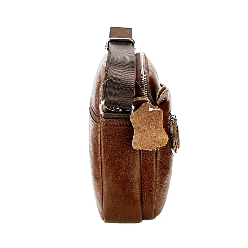 Luxury Designer Genuine Cowhide Leather Men Vintage Handbags Flap Men's Shoulder Bags Casual Messenger Bag Fashion Crossbody Bag