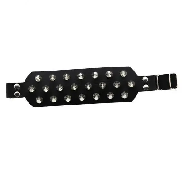 Punk Studded Women Leg Garter Belt PU Leather Elastic Thigh Strap Sexy Leg Harness Adjustable for Club Party Performance Show