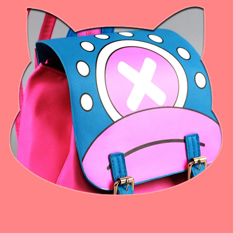 Imagem -05 - Japão Anime Chopper Mochila para Mulheres Bolsa Designer Couro pu Bolsa de Livro Escolar Mochila Presente para Meninas