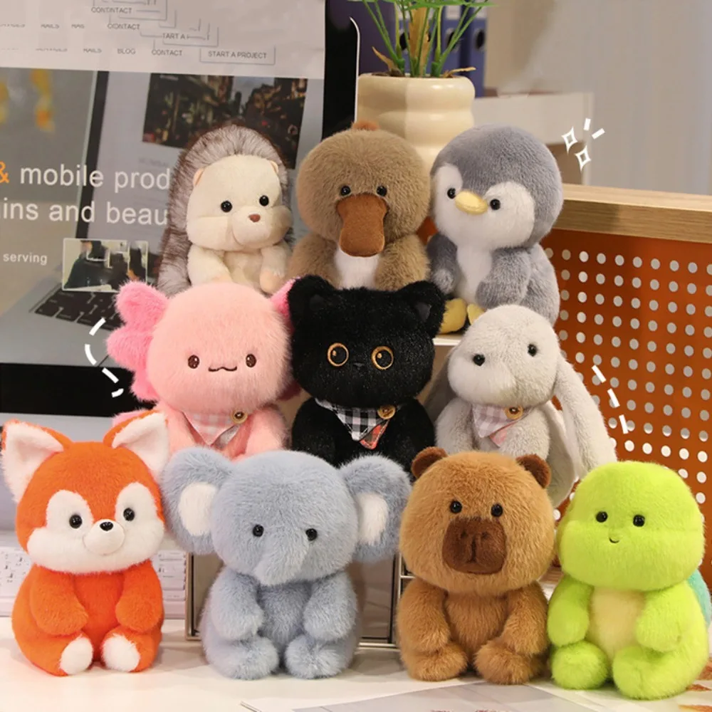 سلحفاة أفخم كابيبارا دمية الحيوانات الأليفة الأرنب الصغير ألعاب من نسيج مخملي لينة الفيل القط الأسود أفخم دمية مهرجان ديكور الحفلات #4