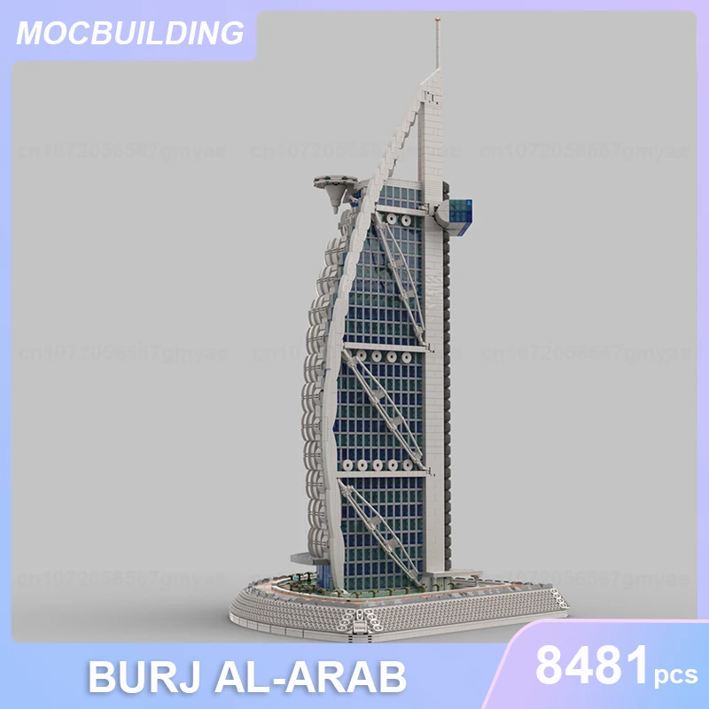 Burj AL-ARAB Architectuur Model Moc Bouwstenen Diy Assembleren Bakstenen Educatieve Creatieve Collectie Kerstspeelgoed Geschenken 8481 Stuks