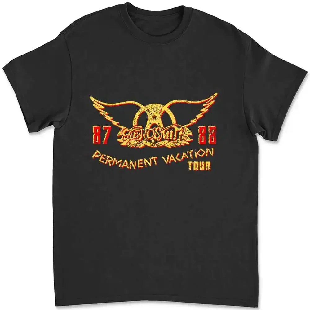 Aerosmith Permanent Vacation Tour '87 88 Men'S T Shirt Rock Concert Album JI0C