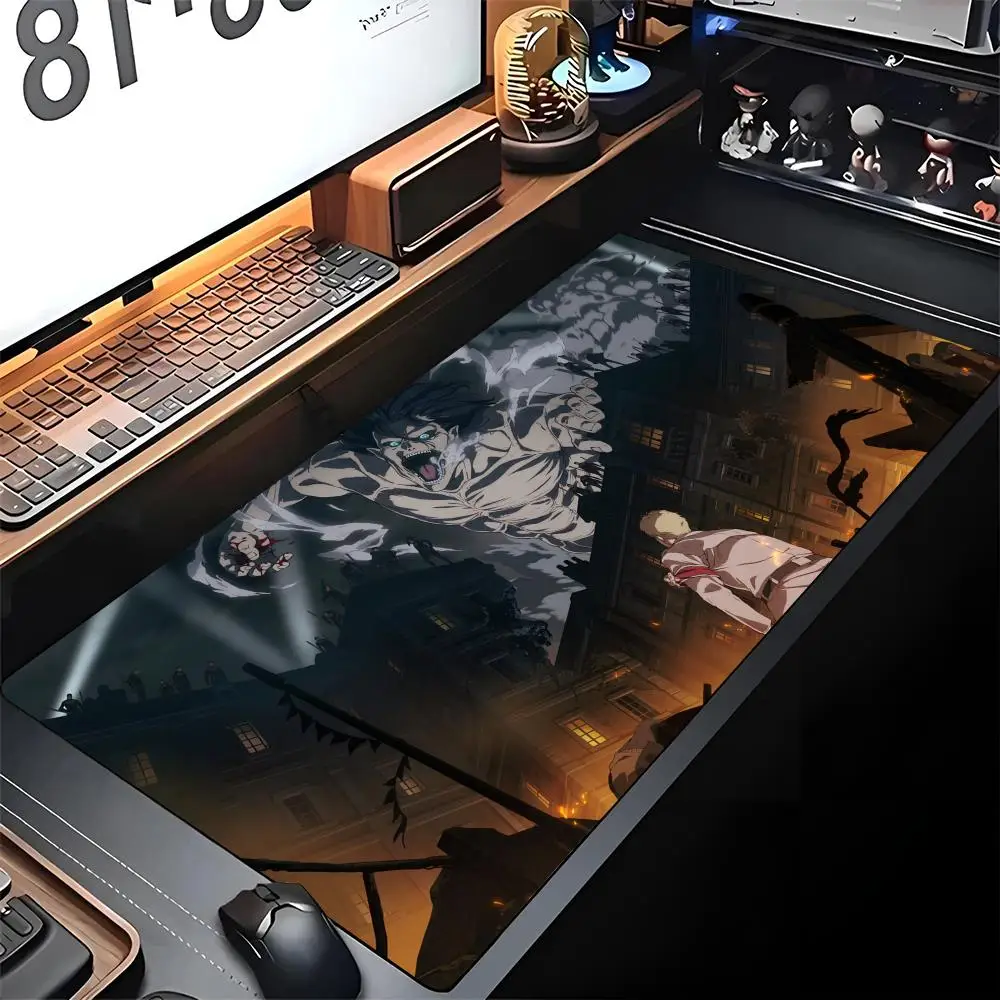 

Attack On Titan Trendy Mouse Pad Edge Big Gaming Locking Computer Gamer Large Rubber Art Mousepad Laptop Desk Mat