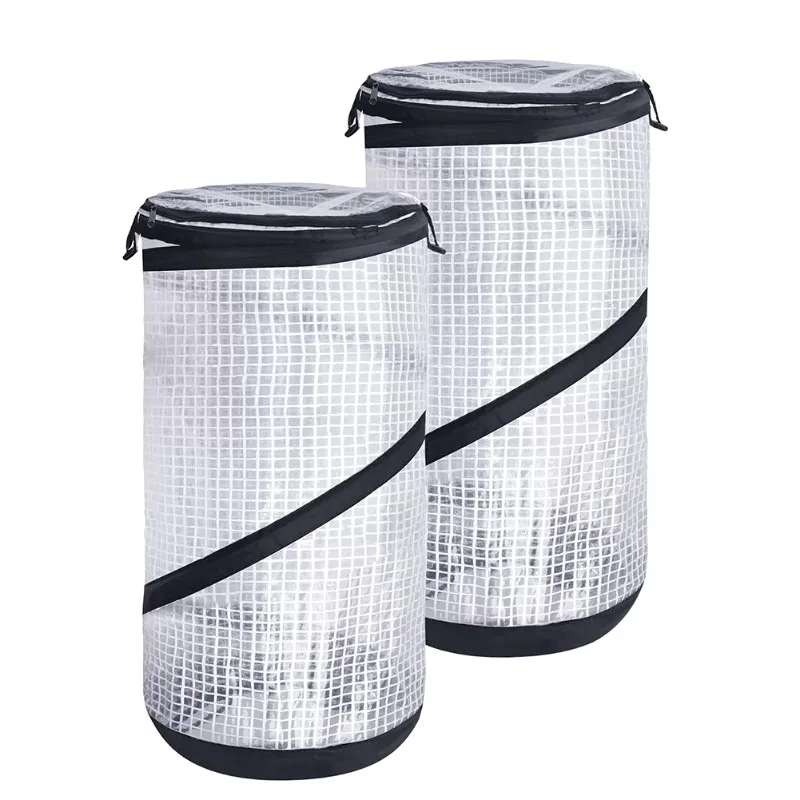 

A01F-Wind Rain Proof Portable Greenhouse Cover 2 PCS Up Mini Greenhouse For Plant Protection In Cold Frosts For Gardening