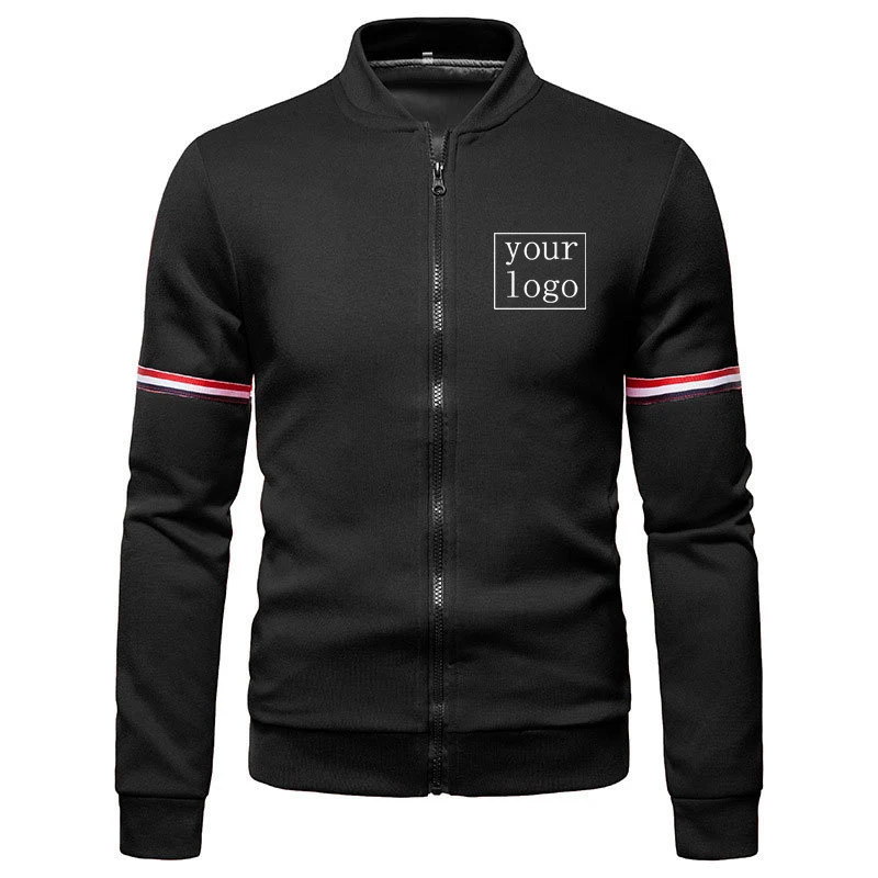 Personalizza il tuo Design giacche cappotto marchio da uomo fai da te Logo stampa moda Outdoor Zipper felpa tuta personalizzata Outwear