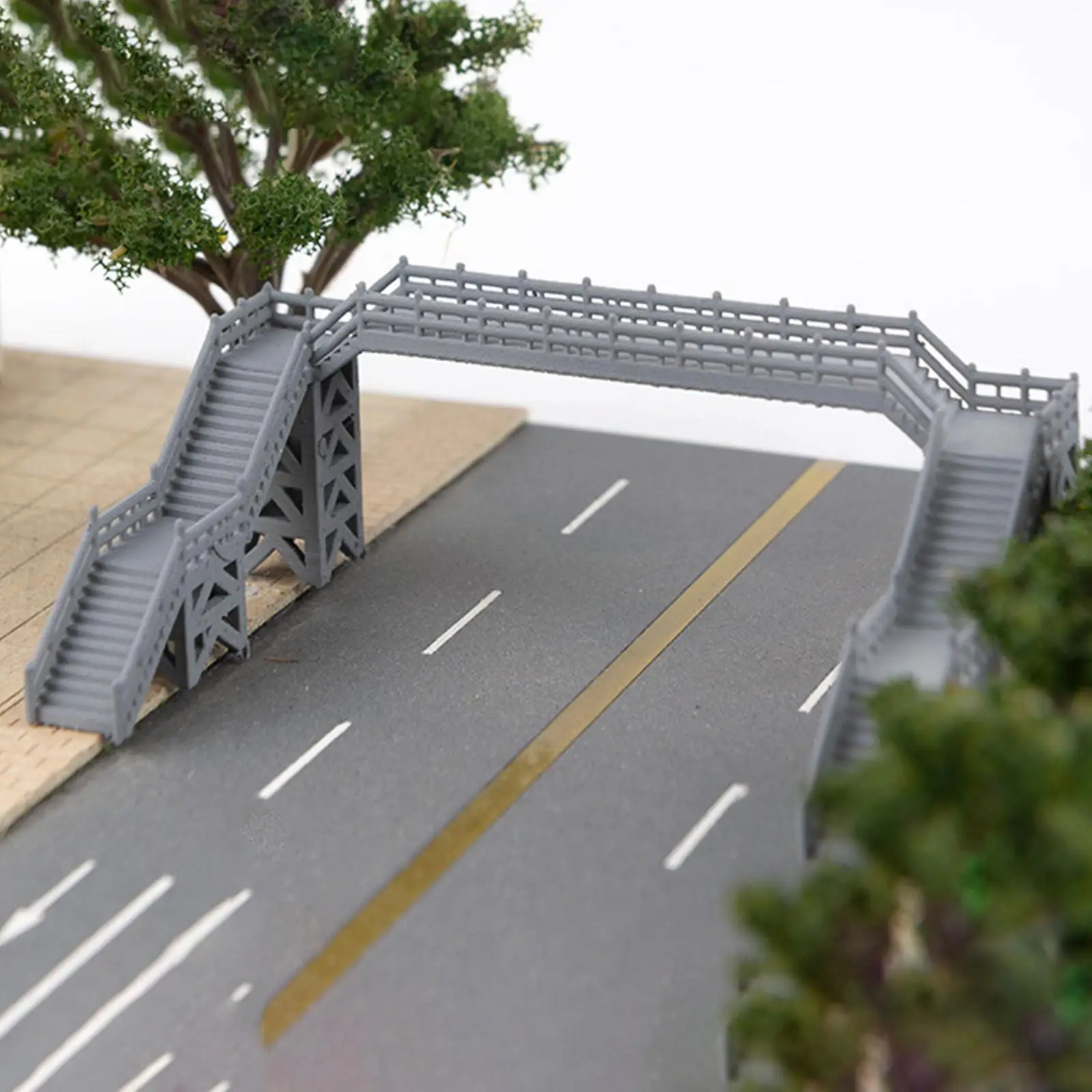 1:87 Scale DIY Train Railway Model Footbridge Model Sand Table Model DIY for Model Train Accessories Layouts