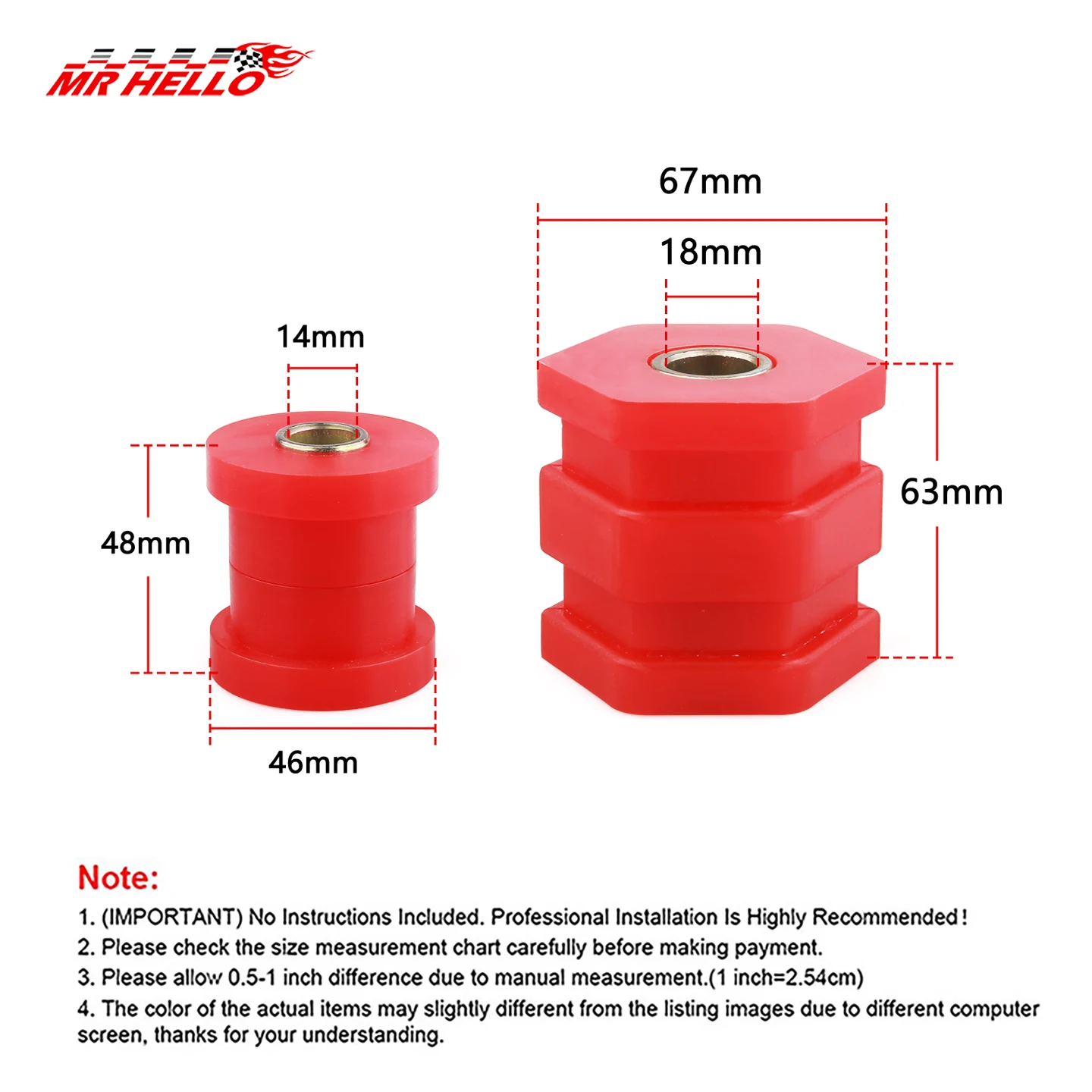 Polyurethane Red Car Suspension Arm Bushing Kit For Honda Civic EK EJ 1996 1997 1998 1999 2000 Control Arm Bushing Kit