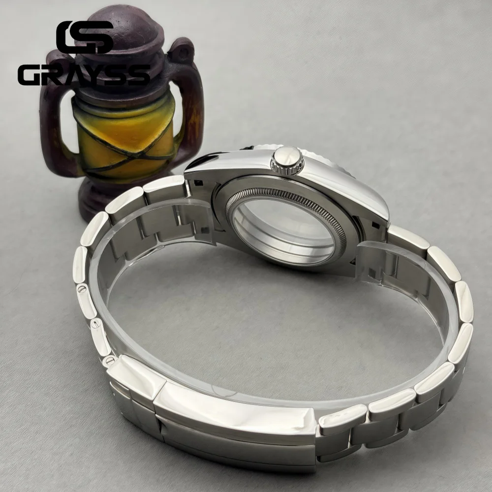 For Oyster Bracelet Strap DATEJUST 36/39MM Watch Case Fit NH34 NH35 NH36 Movement Sapphire Gear Edge 200m Waterproof Watch parth