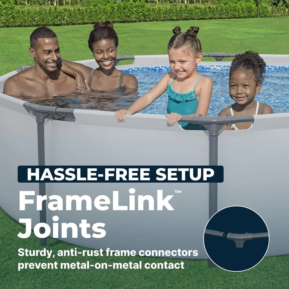 Furniture 10x30ft ove Ground Swimming Pool Round Metal Frame Set with Filter Pump and Cartridge