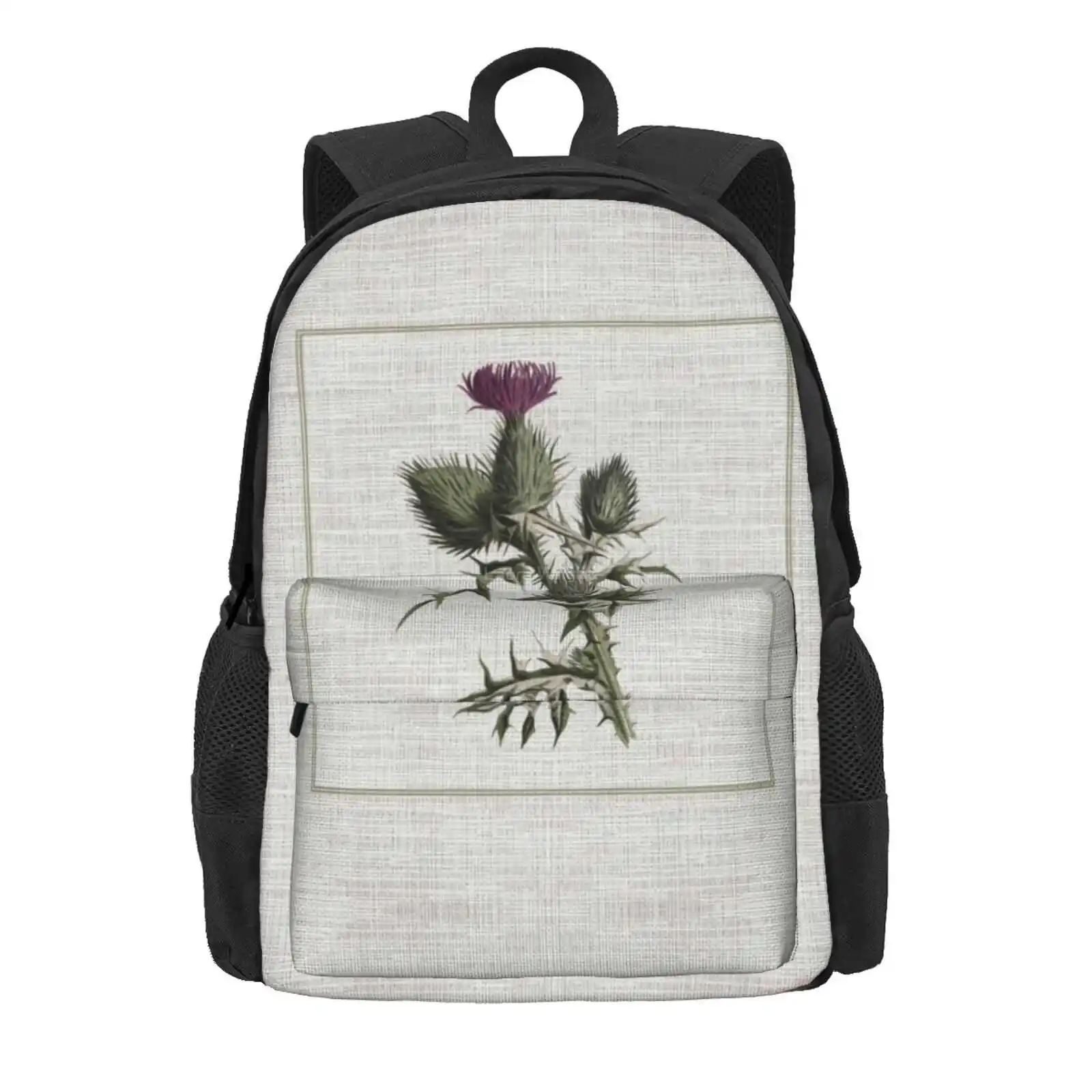 Outlander-Thistle 3d Print Design Backpack Student Bag Outlander Fraser Tartan Promise Scotland Fraser Clan Jamie Fraser