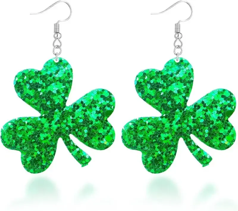 Patricks Day Earrings Acrylic Green Drop Earrings Irish Holiday Earrings Jewelry St Patricks Day Accessories