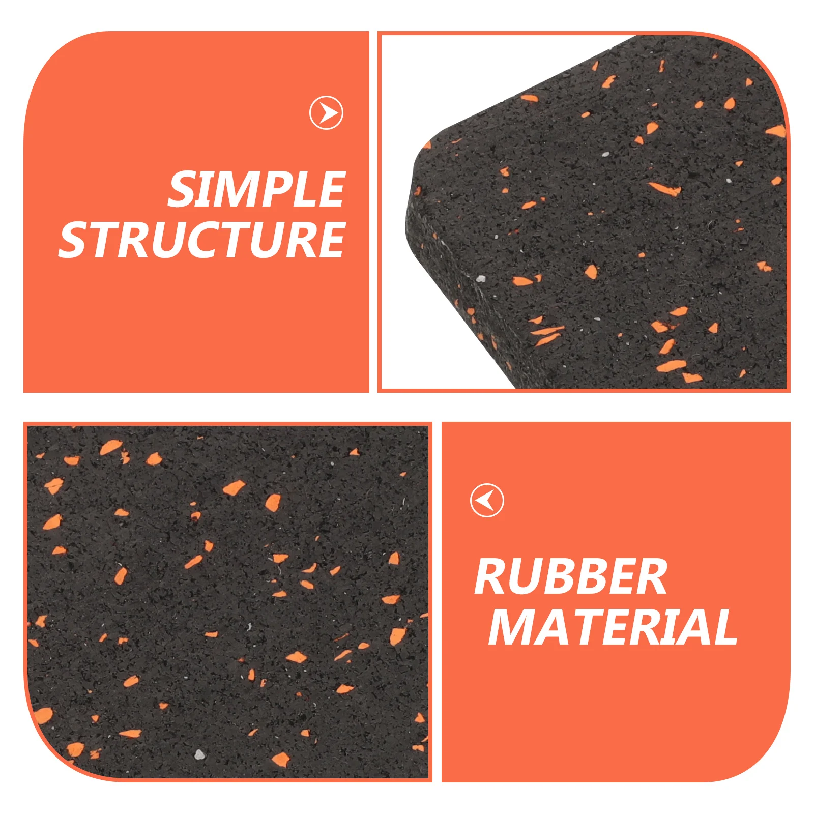 

6Pcs Treadmill Mat Rubber Shock Absorbing Colorful Dot Pattern Durable Floor Pad Exercise Equipment Mats Gym Accessories