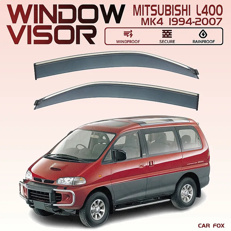 

For Mitsubishi L400 1994-2007 Car Window Visor Rain Sun Shade Awning Windshield Side Deflector Accessories