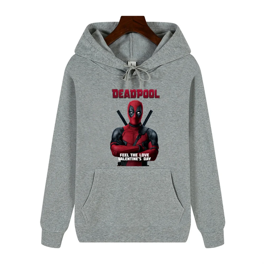 Super cool Marvel Deadpool Print Autumn/Winter Comfortable Soft Thickened men\'s high quality casual fashion warm street hoodie