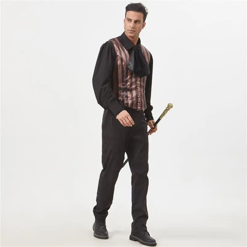 Disfraz gótico Medieval para hombre, chaleco Formal ort, traje de halloween, ropa Vintage para el escenario, novedad de 2024wi