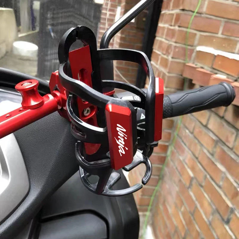 Para ninja 1000 ninja400 ninja250 600 h2 universal cnc funcional chaleira rack garrafa de bebida café suporte copo água