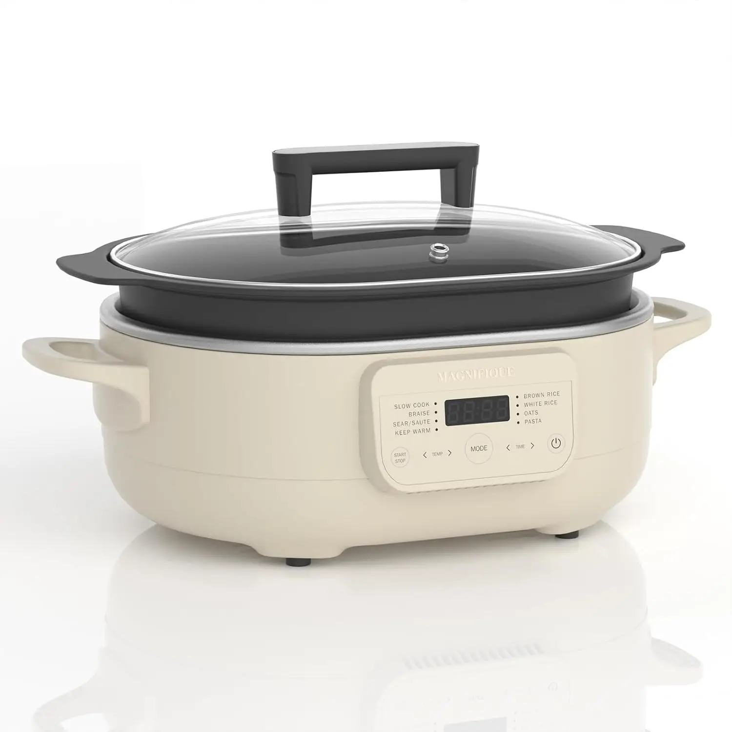 MAGNIFIQUE 6 Quart Multi-Cooker with 8-in-1 Casserole Programmable Slow Cooker, Dutch Oven, Pasta, Nonstick, Oven Safe Pot
